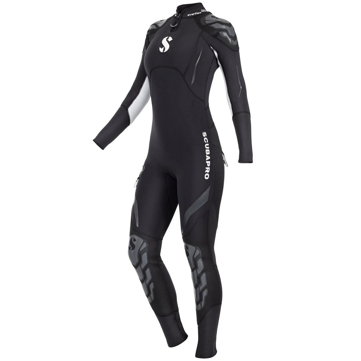 Scubapro Everflex Steamer 3/2 MM Womens Full Scuba Diving Wetsuit-Black/White-2XS-