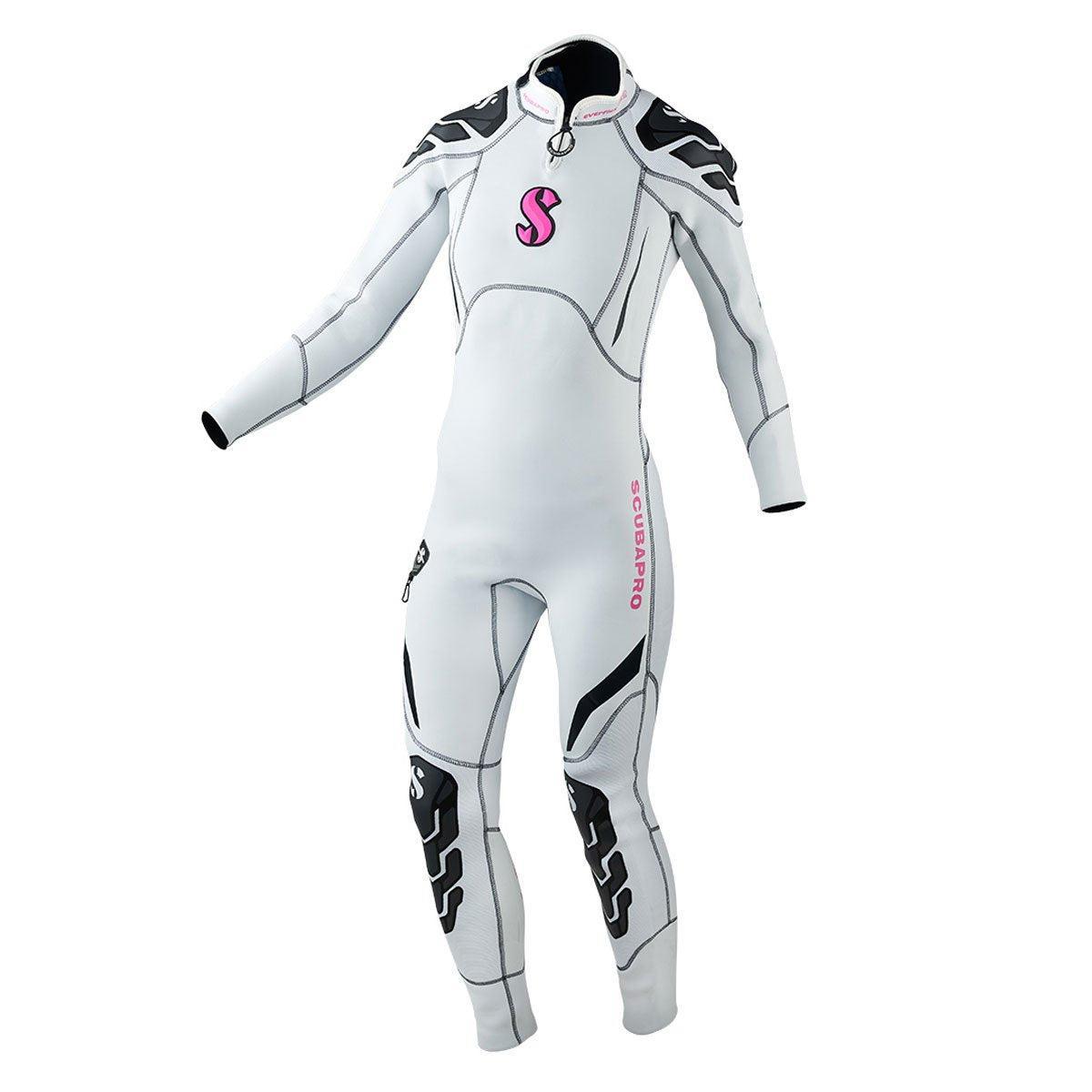 Scubapro Everflex Steamer 3/2 MM Womens Full Scuba Diving Wetsuit-White-2XS-
