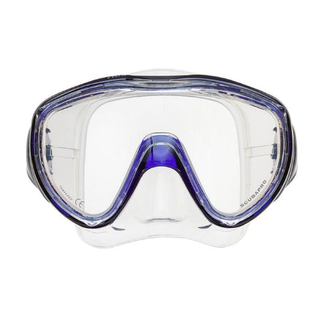 Scubapro Flux Low-Volume Single Lens Scuba Diving Mask-Blue-Clear-
