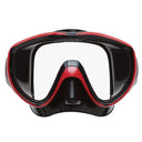 Scubapro Flux Low-Volume Single Lens Scuba Diving Mask-Metallic Red-Black-