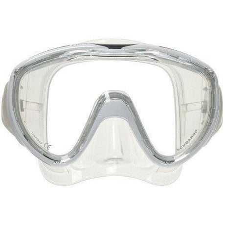 Scubapro Flux Low-Volume Single Lens Scuba Diving Mask-White-Clear-