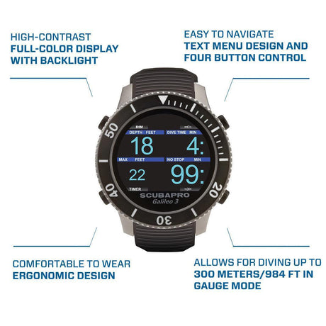 Scubapro Galileo 3 (G3) Wrist Dive Computer-