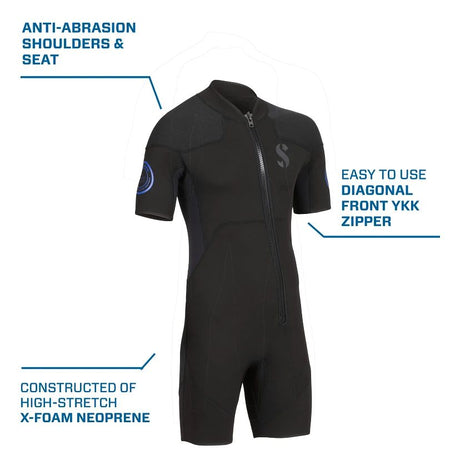 Scubapro Oneflex Steamer Front Zip Shorty 2.5 mm Men's Wetsuits-