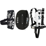 Scubapro S-TEK Donut Wing 30 + S-TEK Pro Harness SS + Single Tank Adapter + Back Shoulder Waist Pad (Color Kit Installed)-White-