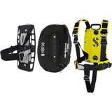 Scubapro S-TEK Donut Wing 30 + S-TEK Pro Harness SS + Single Tank Adapter + Back Shoulder Waist Pad (Color Kit Installed)-Yellow-