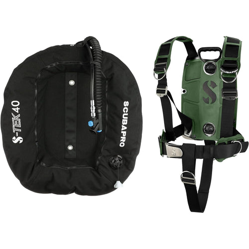 Scubapro S-TEK Donut Wing 40 + S-TEK Pro Harness SS + Back Shoulder Waist Pad-