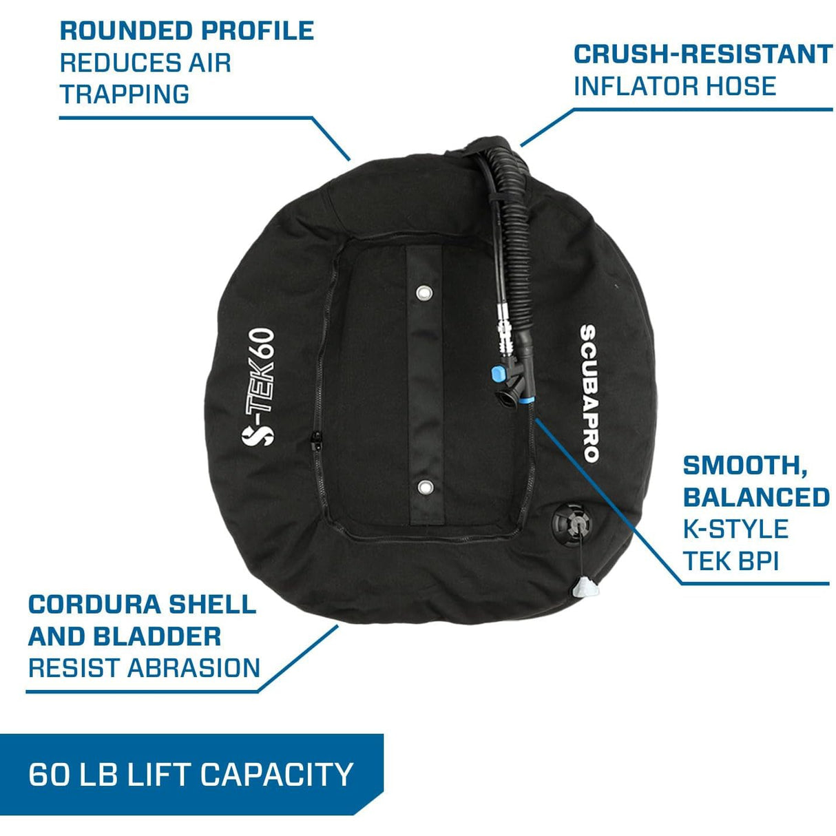 Scubapro S-TEK Donut Wing 60 + S-TEK Pro Harness SS + Back Shoulder Waist Pad Armygreen-