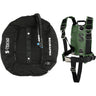 Scubapro S-TEK Donut Wing 60 + S-TEK Pro Harness SS + Back Shoulder Waist Pad Armygreen-Armygreen-