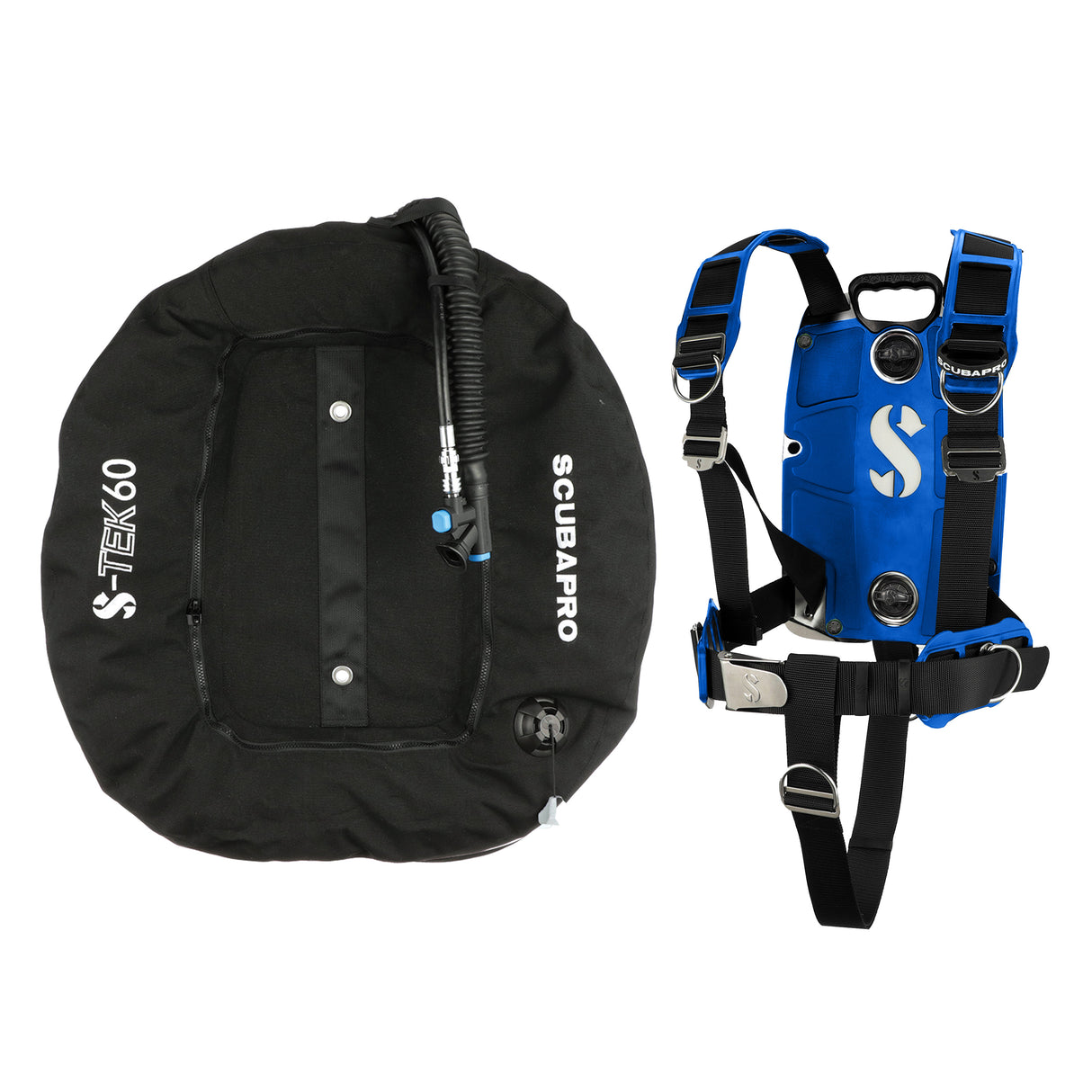 Scubapro S-TEK Donut Wing + S-TEK Pro Harness SS + Back Shoulder Waist Pad-