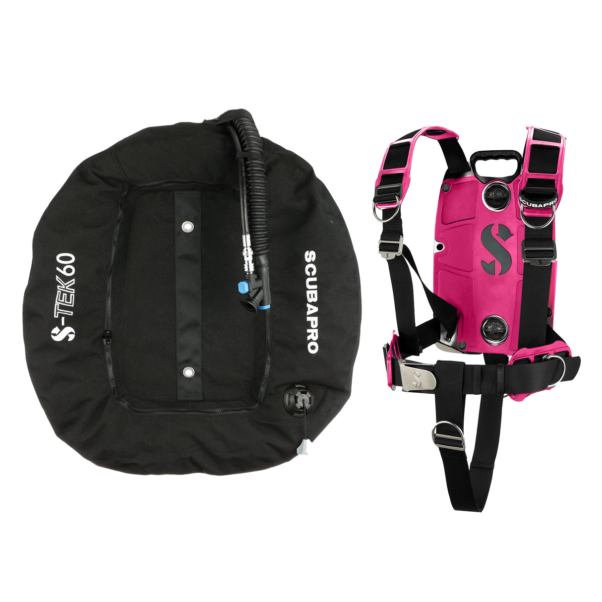 Scubapro S-TEK Donut Wing + S-TEK Pro Harness SS + Back Shoulder Waist Pad-