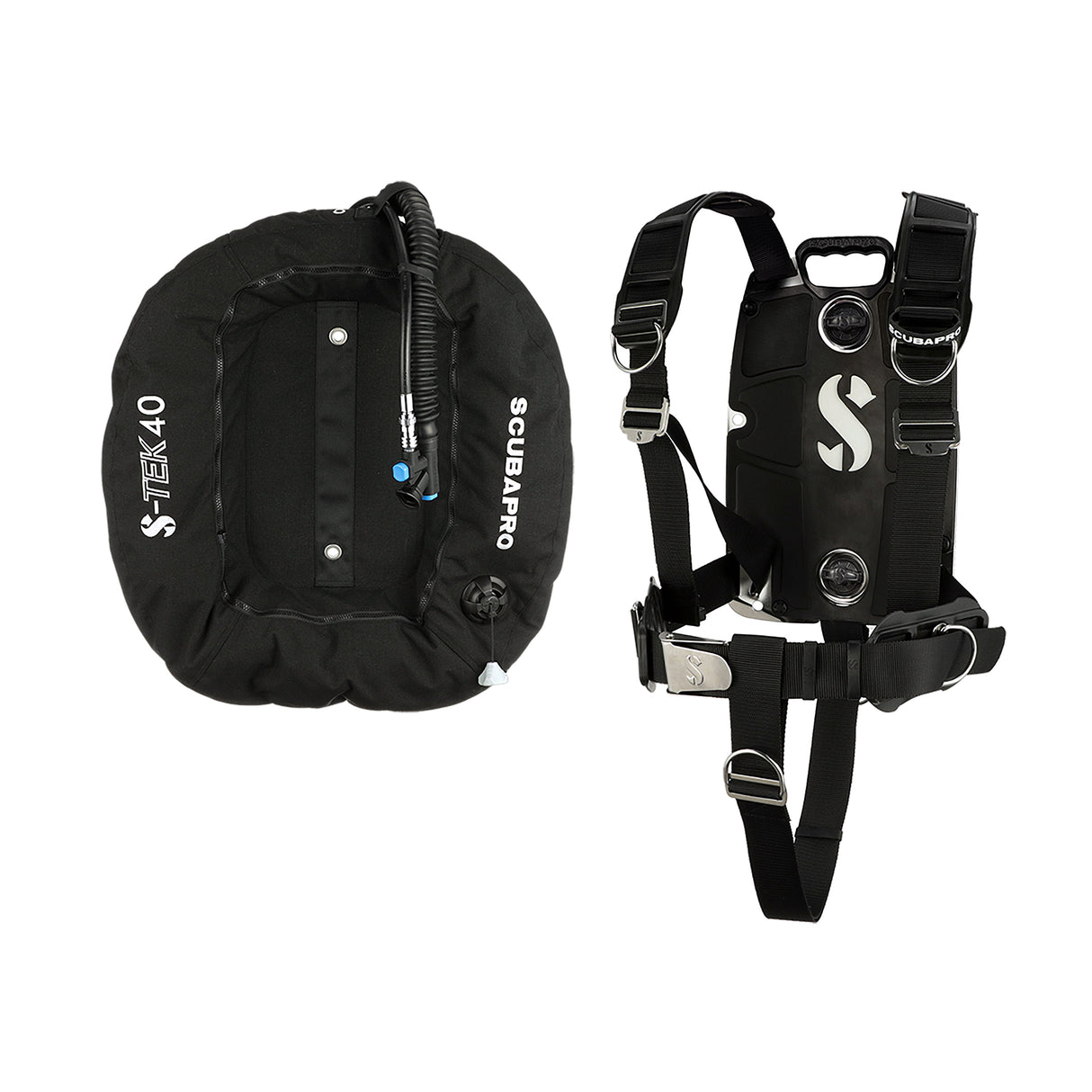 Scubapro S-TEK Donut Wing + S-TEK Pro Harness SS + Back Shoulder Waist Pad-