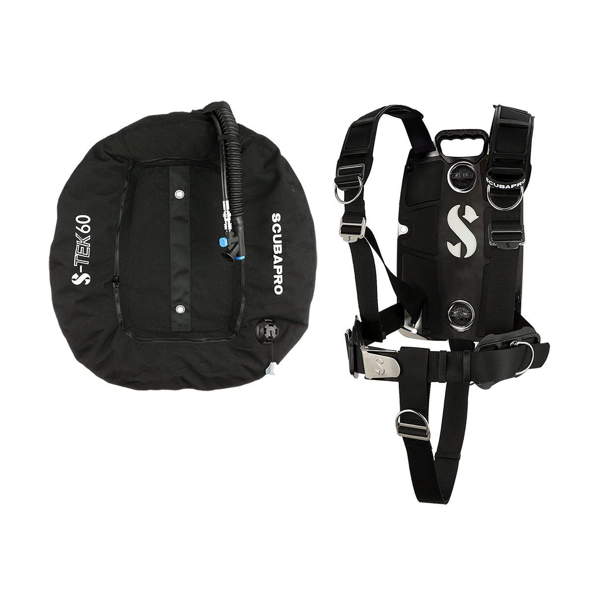 Scubapro S-TEK Donut Wing + S-TEK Pro Harness SS + Back Shoulder Waist Pad-