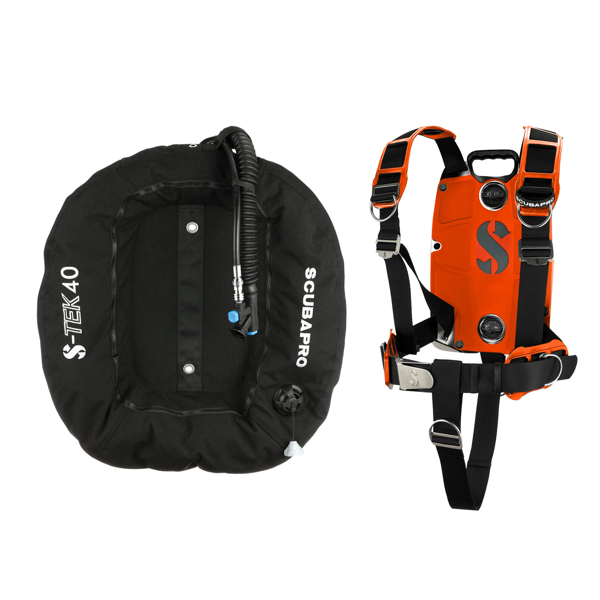 Scubapro S-TEK Donut Wing + S-TEK Pro Harness SS + Back Shoulder Waist Pad-