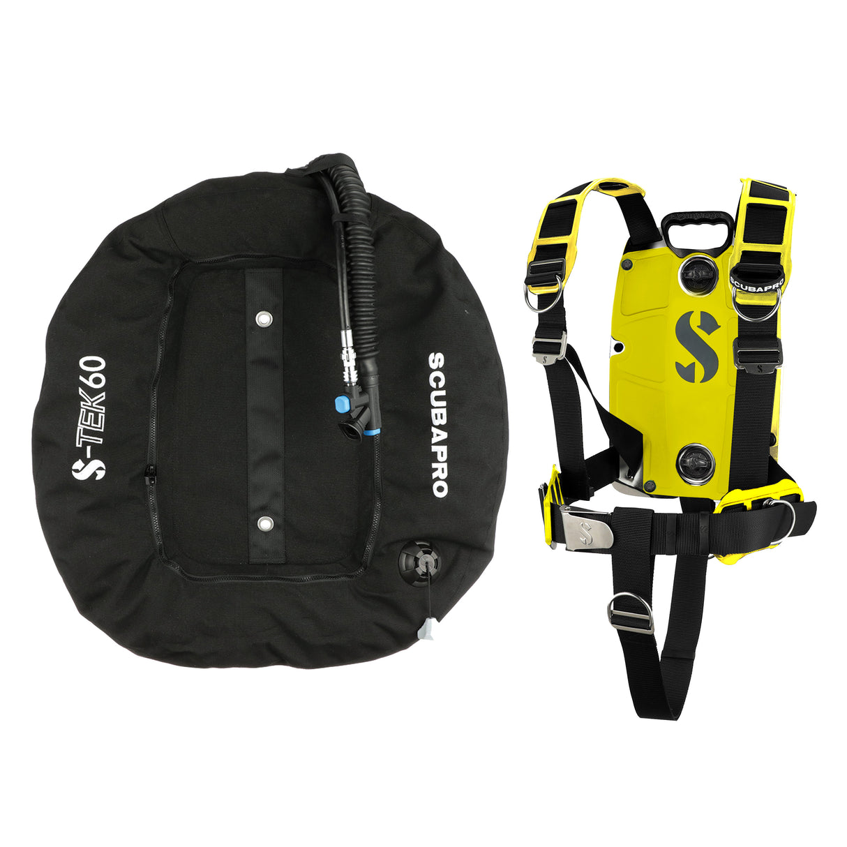 Scubapro S-TEK Donut Wing + S-TEK Pro Harness SS + Back Shoulder Waist Pad-