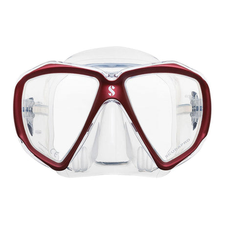 Scubapro Spectra Dive Mask-Red-Clear Skirt-