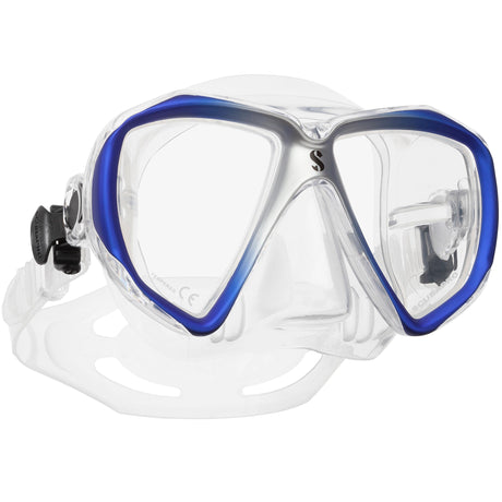Scubapro Spectra Dive Mask-Silver/Blue-Clear Skirt-