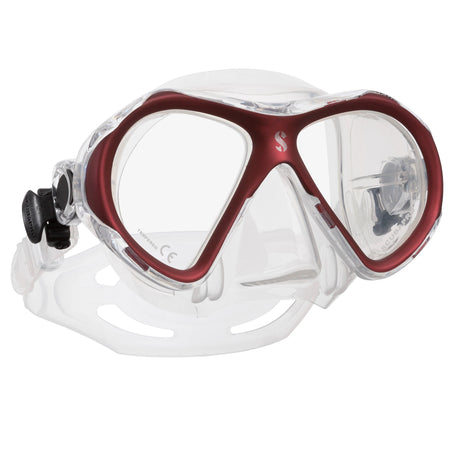 Scubapro Spectra Mini Dive Mask-Red-Clear Skirt-