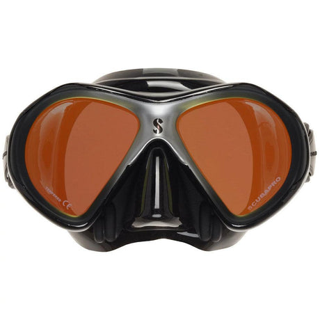 Scubapro Spectra Mini Dive Mask-w/ Mirrored Lens Black/Silver-Black Skirt-