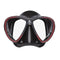 Scubapro Synergy 2 Twin Trufit Scuba Diving Mask w/ Comfort Strap-Black/Black/Redw/comfortstrap-Black-