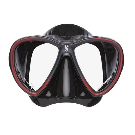 Scubapro Synergy 2 Twin Trufit Scuba Diving Mask w/ Comfort Strap-Black/Black/Redw/comfortstrap-Black-