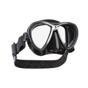 Scubapro Synergy Twin Dive Mask with Comfort Strap-Black/Black/Silver-Black Skirt-