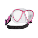 Scubapro Synergy Twin Dive Mask with Comfort Strap-Clear/Pink-Clear Skirt-