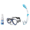 Seac Mask + Snorkel Package – Amalfi Double Lens Mask + Tribe Dry Snorkel + Free Mask Defog Spray — Blue, Seac Tribe Dry Scu…