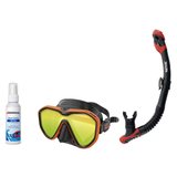 Seac Mask + Snorkel Package – Appeal Mask + Reverse Dry Snorkel + Free Mask Defog Spray — Mirrored Orange, Seac Reverse Dry…