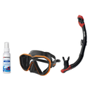 Seac Mask + Snorkel Package – Appeal Mask + Reverse Dry Snorkel + Free Mask Defog Spray — Orange, Seac Reverse Dry Snorkel