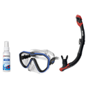 Seac Mask + Snorkel Package – Appeal Mask + Reverse Dry Snorkel + Free Mask Defog Spray — Clear Blue, Seac Reverse Dry Snork…