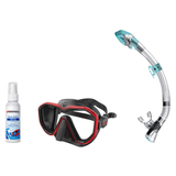 Seac Mask + Snorkel Package – Appeal Mask + Reverse Dry Snorkel + Free Mask Defog Spray — Red, Seac Fast Tech Dry Adult Scub…