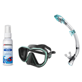 Seac Mask + Snorkel Package – Appeal Mask + Reverse Dry Snorkel + Free Mask Defog Spray — Tiffany, Seac Fast Tech Dry Adult…