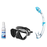 Seac Mask + Snorkel Package – Appeal Mask + Reverse Dry Snorkel + Free Mask Defog Spray — White, Seac Tribe Dry Scuba Diving…