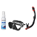 Seac Mask + Snorkel Package – Appeal Mask + Reverse Dry Snorkel + Free Mask Defog Spray — White, Seac Reverse Dry Snorkel