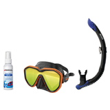 Seac Mask + Snorkel Package – Appeal Mask + Reverse Dry Snorkel + Free Mask Defog Spray — Mirrored Orange, Seac Reverse Snor…