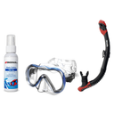Seac Mask + Snorkel Package – Boss Mask + Reverse Dry Snorkel + Free Mask Defog Spray — Blue, Seac Reverse Dry Snorkel