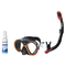 Seac Mask + Snorkel Package – Chiara Mask + Reverse Dry Snorkel + Free Mask Defog Spray — Black/Orange, Seac Reverse Dry Sno…