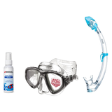 Seac Mask + Snorkel Package – Clear Anti-Fog Mask + Reverse Dry Snorkel + Free Mask Defog Spray — Black/Transparent, Seac Tr…