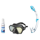 Seac Mask + Snorkel Package – Eagle Low Volume Mask + Reverse Dry Snorkel + Free Mask Defog Spray — Black/Yellow, Seac Tribe…