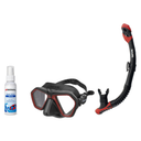 Seac Mask + Snorkel Package – Eagle Low Volume Mask + Reverse Dry Snorkel + Free Mask Defog Spray — Red, Seac Reverse Dry Sn…