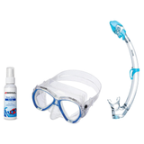 Seac Mask + Snorkel Package – Elba Adult Mask + Tribe Dry Snorkel + Free Mask Defog Spray — includes Seac Elba Adult Scuba D…