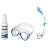 Seac Mask + Snorkel Package – Elba Adult Mask + Tribe Dry Snorkel + Free Mask Defog Spray — includes Seac Elba Adult Scuba D…