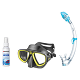 Seac Mask + Snorkel Package – Extreme 50 Years Mask + Tribe Dry Snorkel + Free Mask Defog Spray — Black/Yellow, Seac Tribe D…