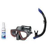 Seac Mask + Snorkel Package – Extreme 50 Years Mask + Tribe Dry Snorkel + Free Mask Defog Spray — Black/Red, Seac Reverse Sn…