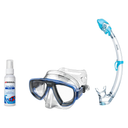 Seac Mask + Snorkel Package – Extreme 50 Years Mask + Tribe Dry Snorkel + Free Mask Defog Spray — Lightblue, Seac Tribe Dry…