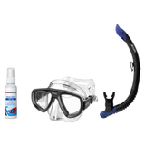 Seac Mask + Snorkel Package – Extreme 50 Years Mask + Tribe Dry Snorkel + Free Mask Defog Spray — Black/Clear, Seac Reverse…