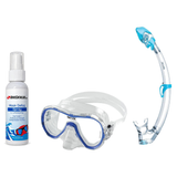 Seac Mask + Snorkel Package – Giglio Adult Mask + Tribe Dry Snorkel + Free Mask Defog Spray — includes Seac Giglio Silicon A…