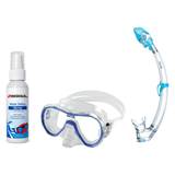 Seac Mask + Snorkel Package – Giglio Adult Mask + Tribe Dry Snorkel + Free Mask Defog Spray — includes Seac Giglio Silicon A…