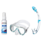 Seac Mask + Snorkel Package – Giglio Adult Mask + Tribe Dry Snorkel + Free Mask Defog Spray — s/kl Aquamarine, Seac Tribe Dr…