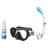 Seac Mask + Snorkel Package – Natua Mask + Tribe Dry Snorkel + Free Mask Defog Spray — includes Seac Natua Snorkel and Dive…